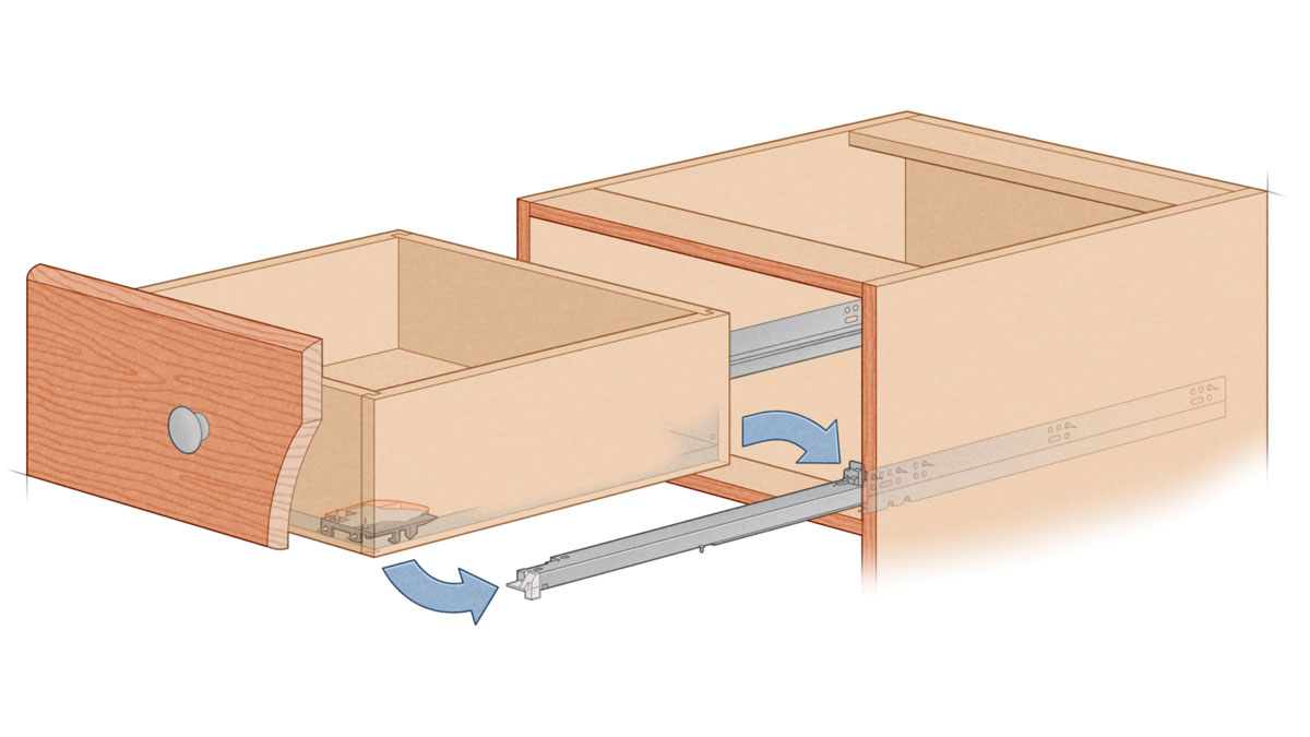Affordable undermount BLUM Tandem illustration